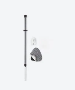 Tub and Tile Cleaning Attachment with Microfiber Pad and Telescopic Mop Handle