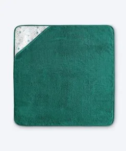 Kids Hooded Towel, sage with woodland hood